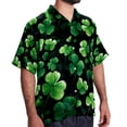 thumbnail image 2 of Saint Patrick's Day Men's Short Sleeve Poplin Shirt, Casual Button Down Shirts, Printed Summer Beach Shirt, Unisex Casual Button Down Top, 2 of 6