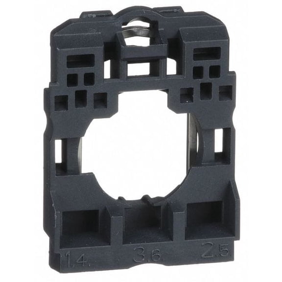 Schneider Electric Mounting Base, 22 mm, Black, Plastic ZB5AZ009