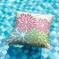 thumbnail image 2 of Outdoor Throw Pillow Covers 16x16 Inch Set of 2 Waterproof Spring Summer Geometric Elegant Pink Blue Green Outdoor Easter Pillow Covers for Patio Funiture Garden Couch 168B16, 2 of 5