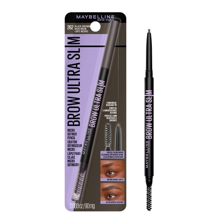 Maybelline Express Brow Ultra Slim Pencil Eyebrow Makeup, Black Brown