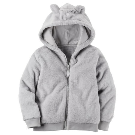 Carter Sweatshirt - Carter's Baby Girl's Fuzzy Mouse Hoodie 24 Months