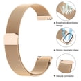 thumbnail image 4 of 18mm Metal Magnetic Bands for Garmin Venu 3S / Venu 4 41mm / Venu 2S / Vivoactive 4S / Vivomove 3S / Forerunner 265s/255s Watch Bands, Stainless Steel Metal Replacement Wristband Strap for Women Men, 4 of 7