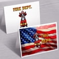 thumbnail image 3 of Firefighter Boston Terrier Hero Rescue Fire Dept Fireman USA Flag 7x5in Folded Greeting Card Gentleman Dog Lover Gifts Single Note Card with Envelope - 02026, 3 of 5
