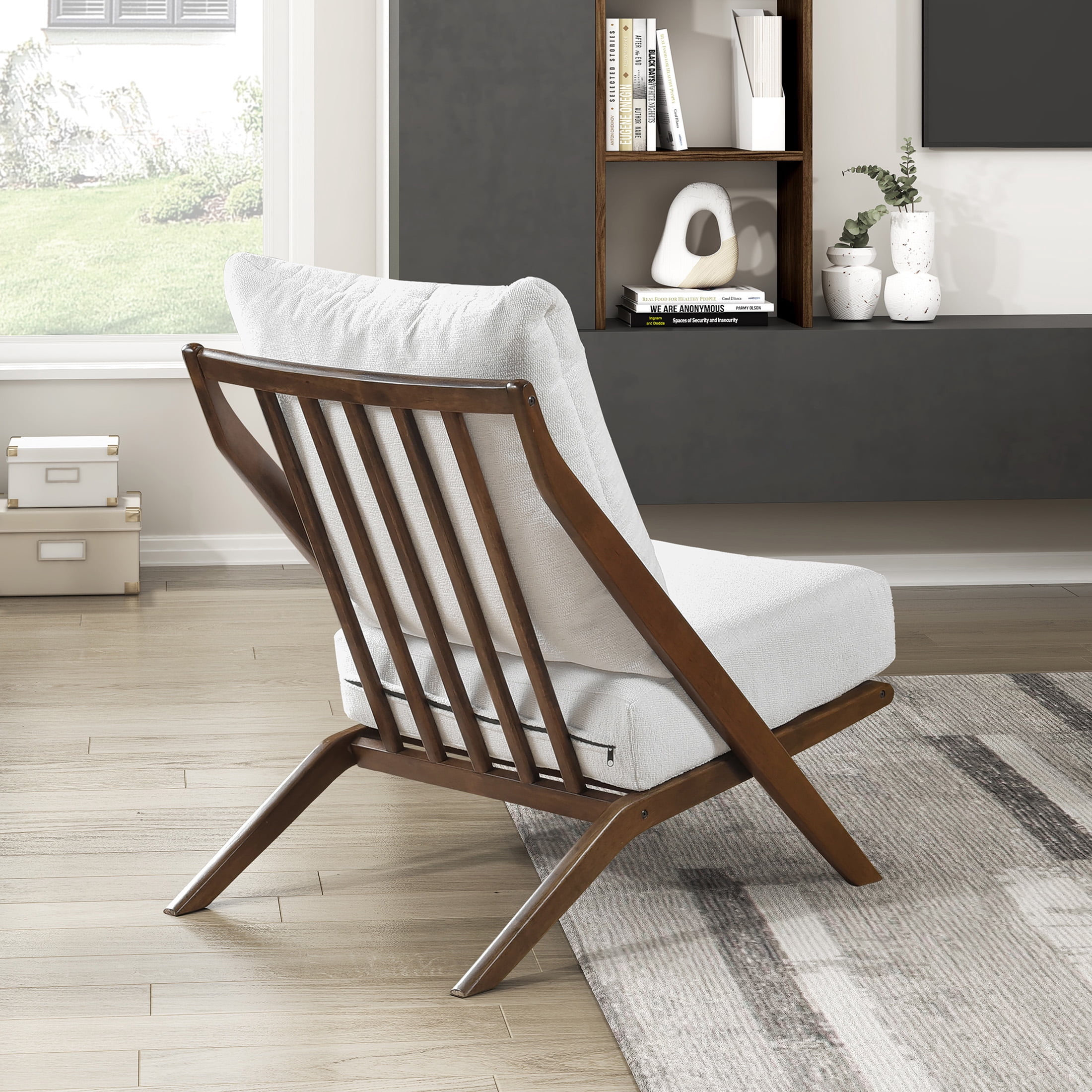 OakvillePark Ovela Textured Fabric Accent Chair, Beige