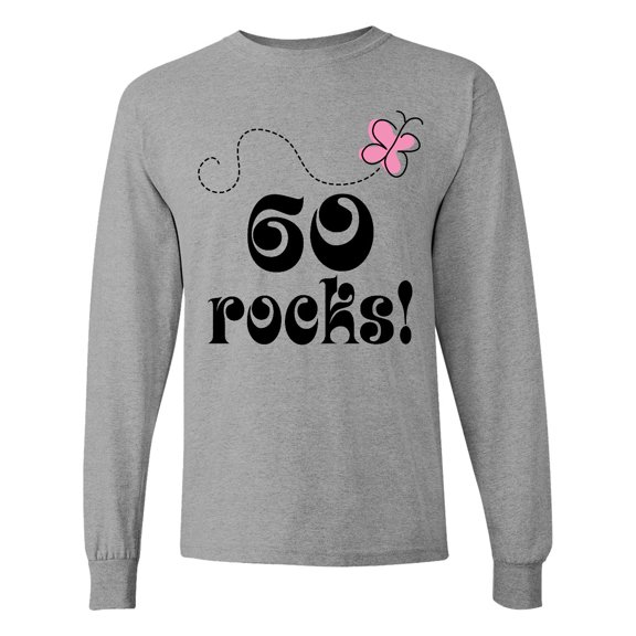Inktastic 60th Birthday 60 Rocks Long Sleeve T-Shirt