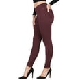 thumbnail image 2 of Lildy Women's Denim Jeggings, Stretchable Cotton Blend, Wine, Large/X-Large, 2 of 5