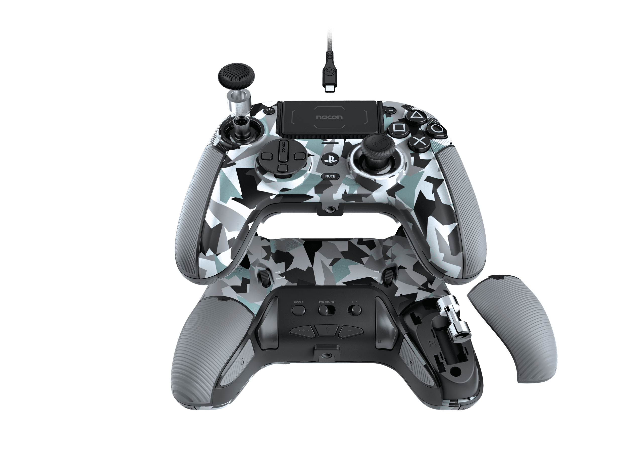 Nacon REVOLUTION 5 Pro Wireless Controller for PS5 & PC with Hall Effect Technology and Remappable Buttons – Arctic Camo