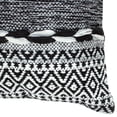 thumbnail image 7 of The Urban Port 18 x 18 Jacquard Square Decorative Cotton Accent Throw Pillow with Soft Boho Tribal Pattern, Black, White, 7 of 7