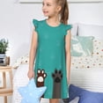 thumbnail image 4 of Balery Cute Cat Paw And Dog Camisón de princesa para niñas, pijama de algodón con mangas abullonadas, suave y bonito.-X-Large, 4 of 6