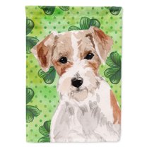 Wire Hair Jack Russell St. Patricks House Flag
