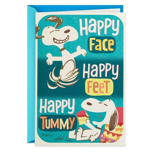 Peanuts Snoopy Happy Feet Pop Up Birthday Card Walmart Com Walmart Com