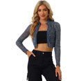 thumbnail image 1 of Chaqueta Allegra K Disfraz Lunares Semitransparentes Azul Marino XS, 1 of 6