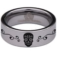 thumbnail image 2 of Sugar Skull Tungsten Carbide Ring, 2 of 9