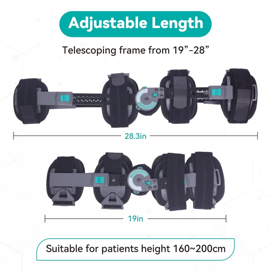 Orthomen Hinged Knee Brace, Post Op Knee Brace for Recovery Stabilization, ACL, MCL and PCL Injury, One Size