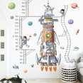 thumbnail image 4 of Tabla de crecimiento de altura de astronauta pegatinas de pared para niños Peel and Stick calcomanías de pared extraíbles para decoración para sala de estar para habitación de niños JAMW Sencillez, 4 of 5