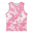 thumbnail image 5 of HAOTAGS Todder Boys Girls Tie Dye Print Tank Tops Casual Round Neck Sleeveless Summer Beach Tank Tops Pink 6 Years, 5 of 6