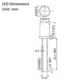 thumbnail image 3 of 100 Uds LED 5MM diodo emisor de luz azul ANGGREK Otros, 3 of 4