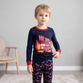 thumbnail image 3 of NIPAXO Toddler Boys Pajamas Set Long Sleeve "HERO" Fire Truck Graphic Thermal Firefighter Sleepwear with Red Cuffs, 3 of 8