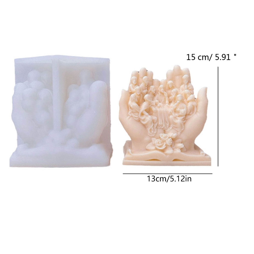 Oasiva Religious Statue Candle Mold for Making Candle Christmas Decor Gypsum Ornaments