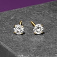 thumbnail image 4 of Ross-Simons 1.00 ct. t.w. CZ Stud Earrings in 14kt Yellow Gold, Women's, Adult, 4 of 8