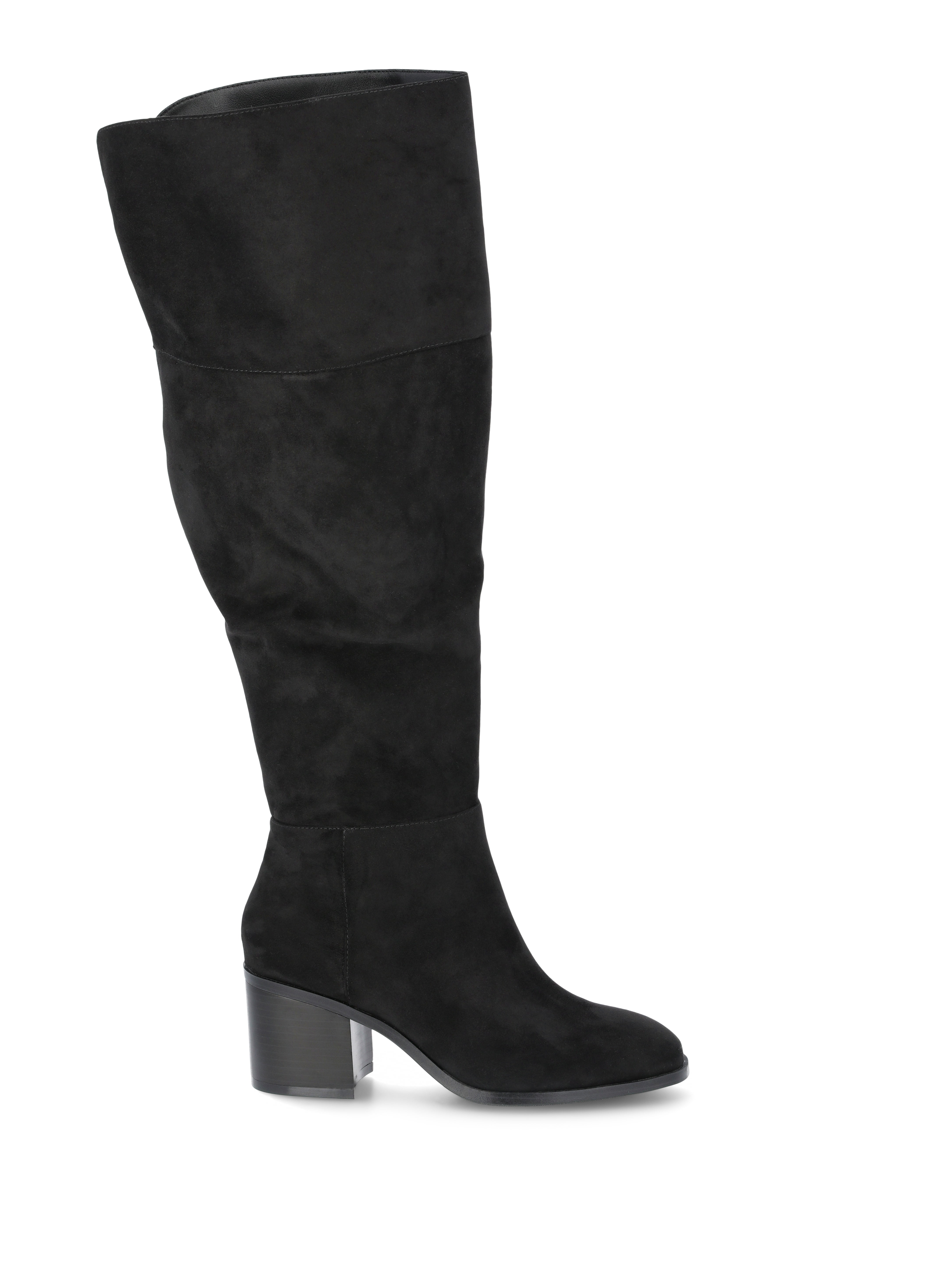 Time and Tru Women's Block Heel Over the Knee Boot, Wide Width Available