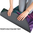 thumbnail image 3 of Colorful Tropical Leaf Pattern Hot Yoga Mat Towel Non Slip for Hot Yoga - Quick-Drying Yoga Mat Cover with 4 Corner Pockets with Travel Bag - Hot Yoga Towel Non Slip 70"x26", 3 of 6