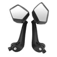 thumbnail image 3 of Pair Motorcycle Rear View Mirror Black HD Rotatable for Thread 8mm 10mm Scooter ATV, 3 of 5