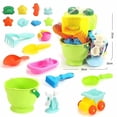 thumbnail image 4 of Set de juguetes de arena de playa para niños de silicona suave con balde, 4 of 5