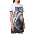 thumbnail image 3 of Fuzoiu Heart Illustration Print Waterproof Apron, Kitchen Apron for Women Men Chef, Apron for Christmas Dinner Party Cooking Baking Crafting House Cleaning Kitchen, 3 of 7
