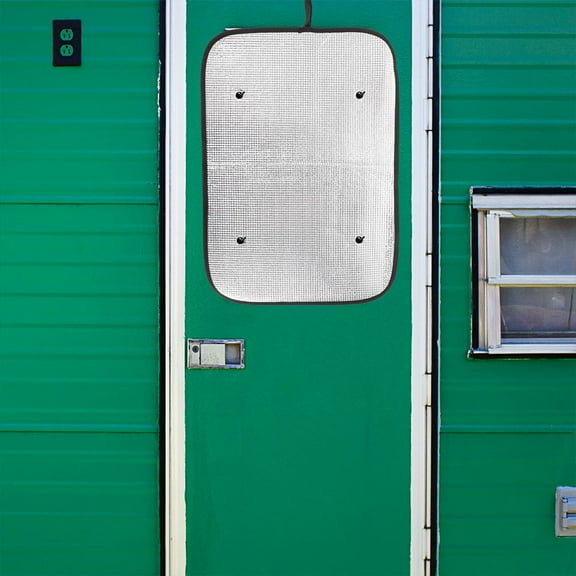 SWETRACE Portable Blackout Blinds Rv Door Window Shade Silver Aluminum Foil 4Pcs