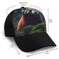 thumbnail image 2 of Naloa Forest Plant Raccoon Adult adjustable Print Baseball Hat, Patchwork curved brim baseball capfor Men and Women, One Size, 2 of 5