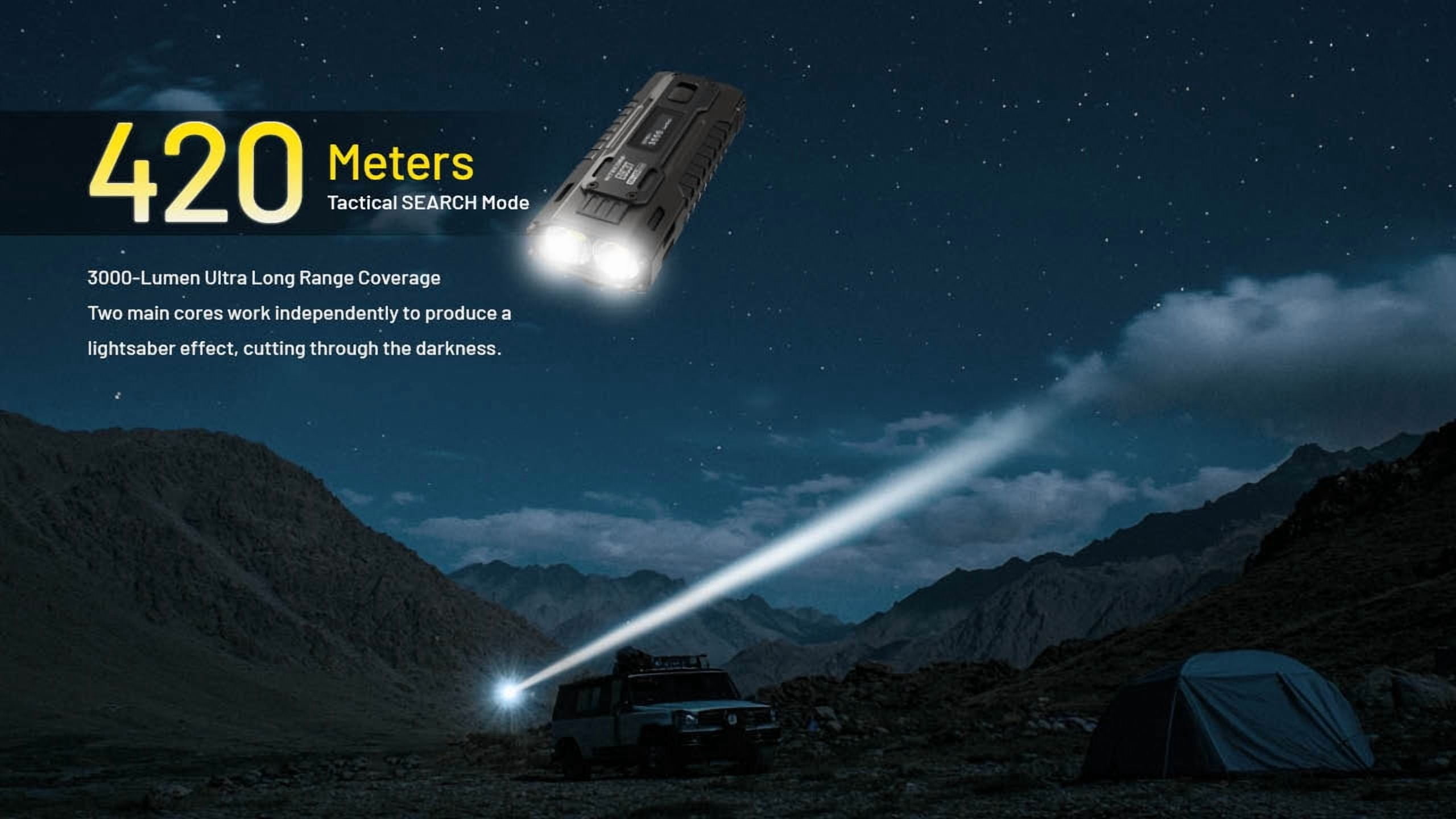 Nitecore EDC37 USB-C Rechargeable 8000 Lumens LED EDC Flashlight, Black
