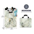 thumbnail image 2 of Yayeee Freestanding Laundry Hamper with Handle Collapsible Large Storage Basket for Clothes, Gray Marble Pattern, 2 of 7