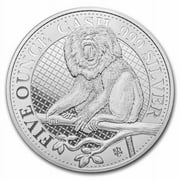 2023 St. Helena 5 oz Silver 5 Cash Series: Macaque (w/ Box & COA