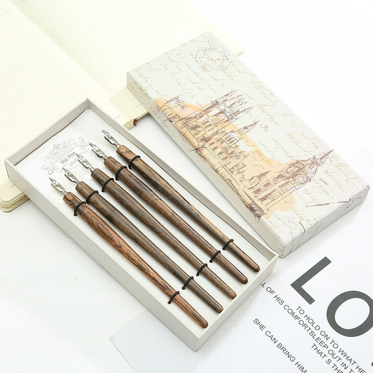 Wooden Dip Pen Handcrafted Calligraphy Set
