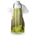 thumbnail image 3 of Woodland Apron Misty Spring Beech Forest in the Mountains of Central Europe Wild Nature Picture, Unisex Kitchen Bib Apron with Adjustable Neck for Cooking Baking Gardening, Green Beige, by Ambesonne, 3 of 3