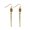 Antique Gold, variant on Women Chevron Bar Drop Earrings Nature Hematite Stone Arrow Vintage Bar Earrings