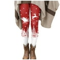 thumbnail image 6 of Dmsael Christmas Yoga Pants for Women Christmas Leggings for Women High Waisted Santa Claus Print Ankle Length Seasonal Printed Leggings Soft Brushed Pants Red,XL, 6 of 6