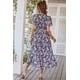 thumbnail image 3 of Vestido PRETTYGARDEN Floral Boho Cruzado con Escote en V Maxi XL, 3 of 7