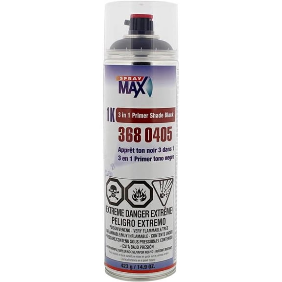Spraymax SPM-3680405 14.9 oz 1K 3 in 1 Primer - Matte Black