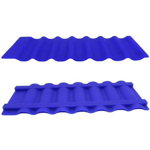 2pcs Foldable Silicone Beer Stacker, Wave Shape Anti Slip Table Top Home Fridge Shelf Space Saving for Refrigerator Cabinet- Random Color