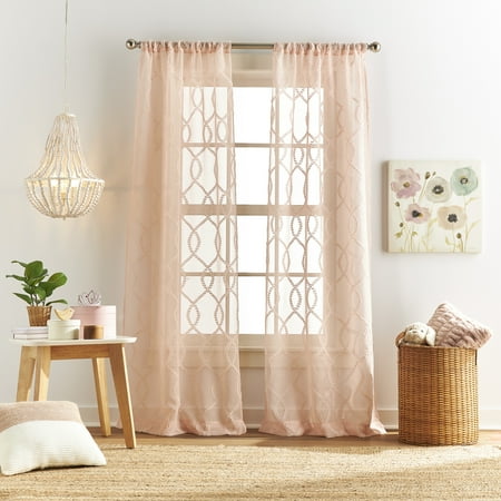 UPC: 0646998701354 | Dream Factory Audrey Poletop Blush 37 x 84 (2 piece set)
