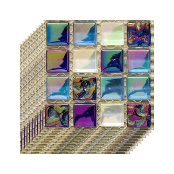 Pegatinas 3D Para Pared Autoadhesivas, 10 Unidades, Azulejos De Cristal, Bricolaje Para El Hogar