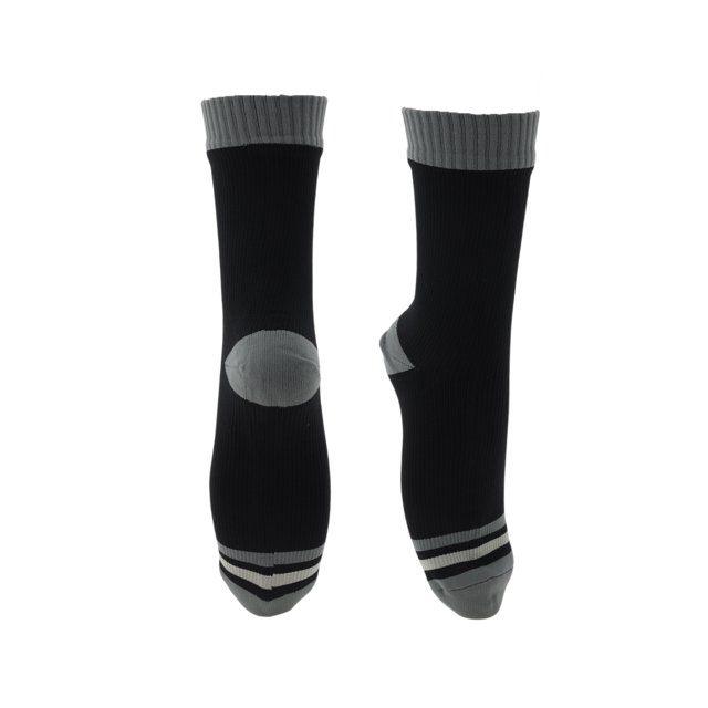 Calcetines de ciclismo únicos, impermeables, transpirables, anti-fricción, gris negro, tamaño S (35-38), 1 par