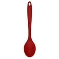 thumbnail image 2 of simhoa Dinner Table Soup Spoon Silicone Tablespoon Long Handle Ladle 20.5x4.5cm Red Red01, 2 of 8