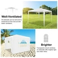 thumbnail image 6 of SANOPY 10x10 Party Tents with 8 Removable Sidewalls, Outdoor Waterproof Shade Canopy Tent for Weddings and Events, White, 6 of 8