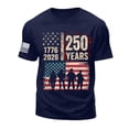 thumbnail image 4 of Flag Shirts for Men 250th Independence Day 1776-2026 Patriotic USA T-Shirt (Dark Blue,L), 4 of 5