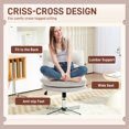 thumbnail image 4 of HOMCOM Armless Office Desk Chair, Criss Cross Computer Chair, Light Grey, 4 of 10