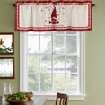 thumbnail image 3 of Red Valentine's Day Curtain Valances for Windows, Kitchen Valance Window Treatments Panel 2 Pack, Gnomes Love Heart Plaid Rustic Rod Pocket Short Curtains for Bathroom Bedroom 42 x 18 Inch, 3 of 8