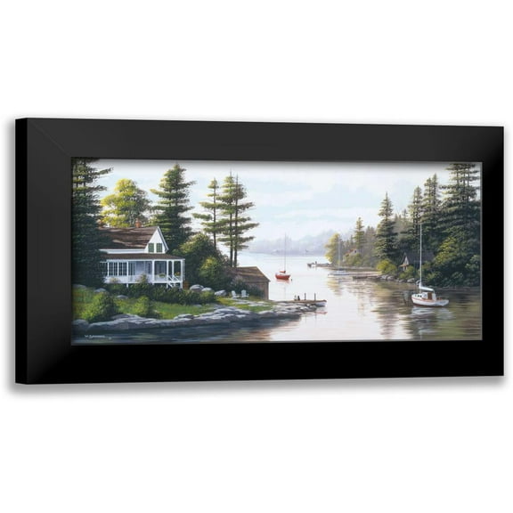 Saunders, Bill 14x9 Black Modern Framed Museum Art Print Titled - Cottage Country